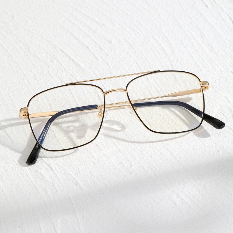 Guys Top Bar Metal Frame Glass, Gold