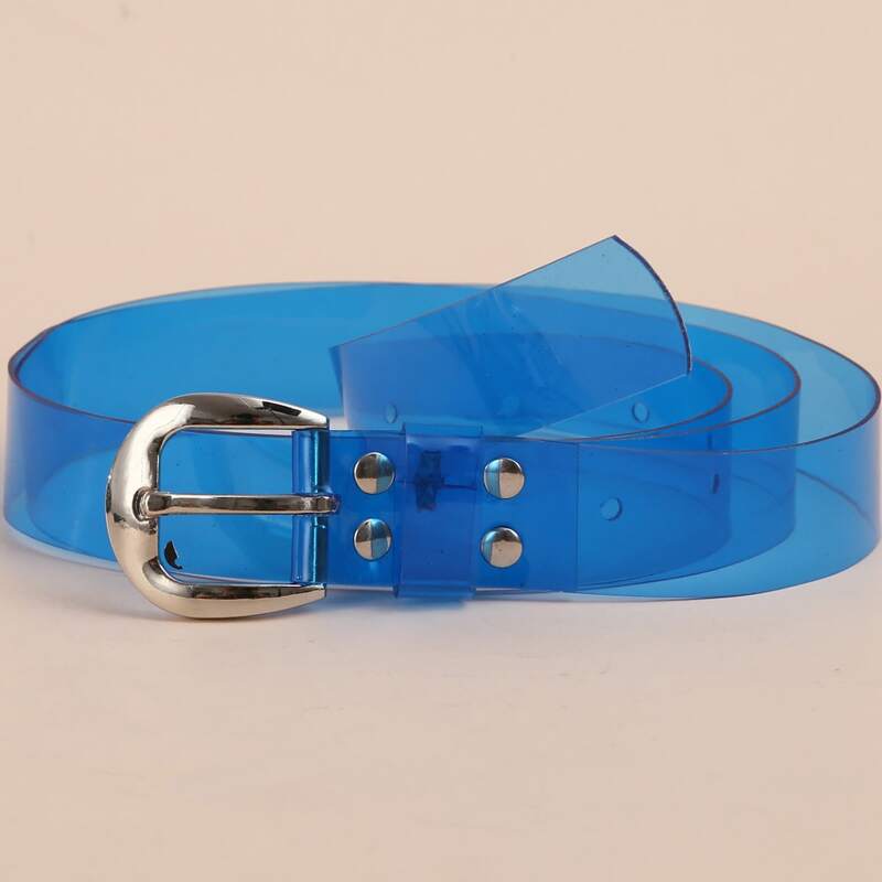 

Solid Transparent Belt, Blue