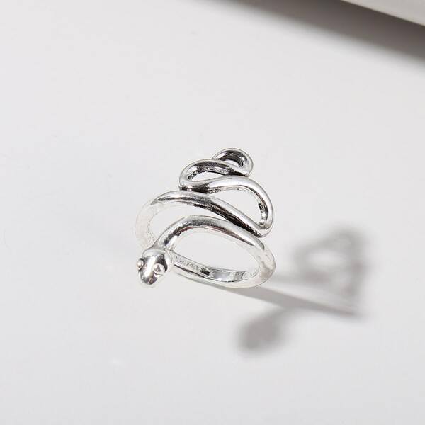 

Men Snake Design Ring, Silver