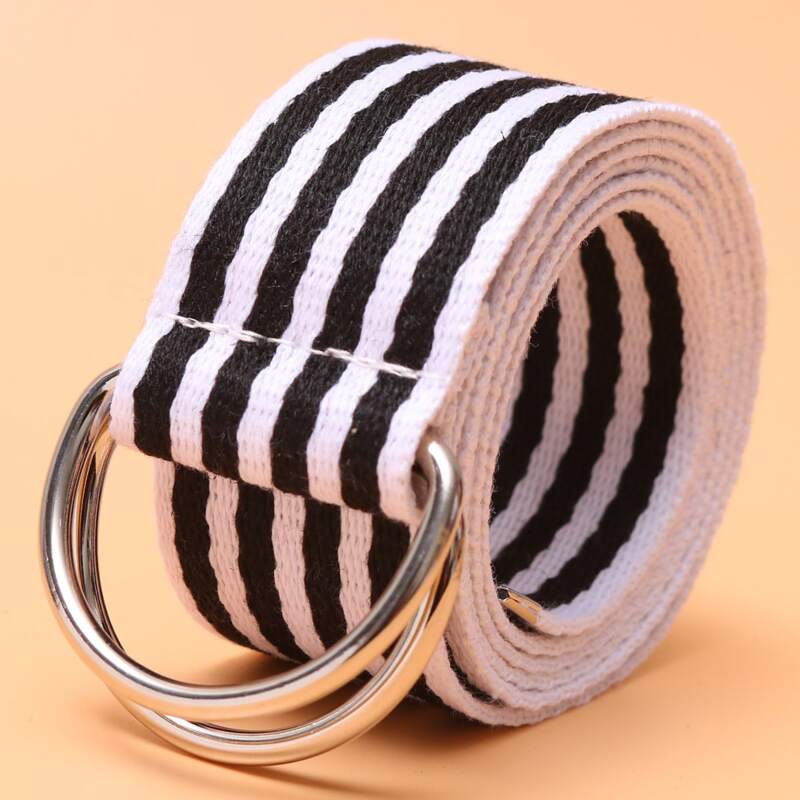 

Stripe Tape Belt, Black and white