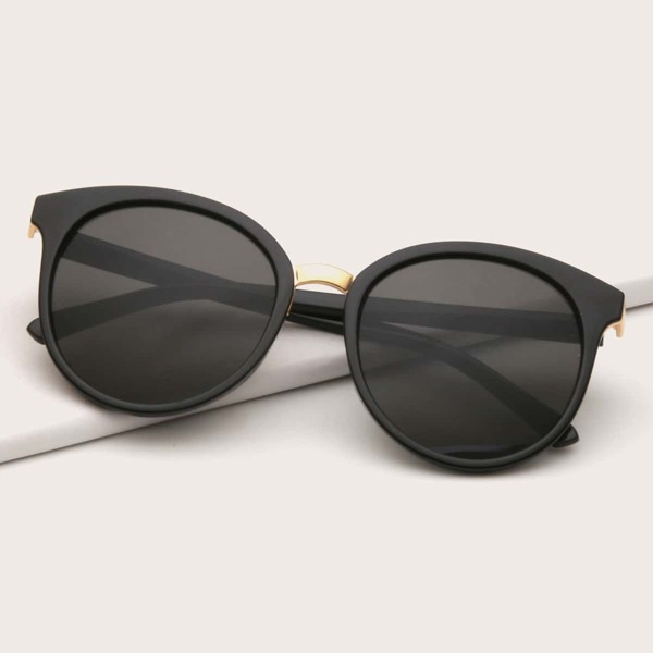 

Men Metal Detail Acrylic Sunglasses, Black
