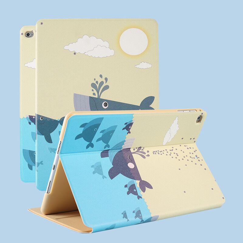

Whale Cartoon Graphic iPad Case, Multicolor