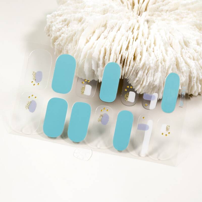1sheet Graphic Nail Sticker, Multicolor