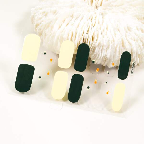 

1sheet Graphic Nail Sticker, Multicolor