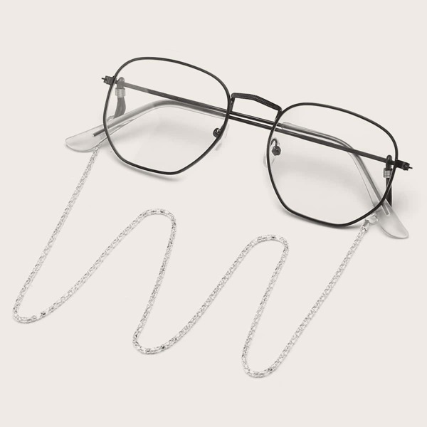 

Metal Frame Glasses With Glasses Chain