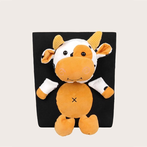 

Girls Cow Decor Tote Bag, Black