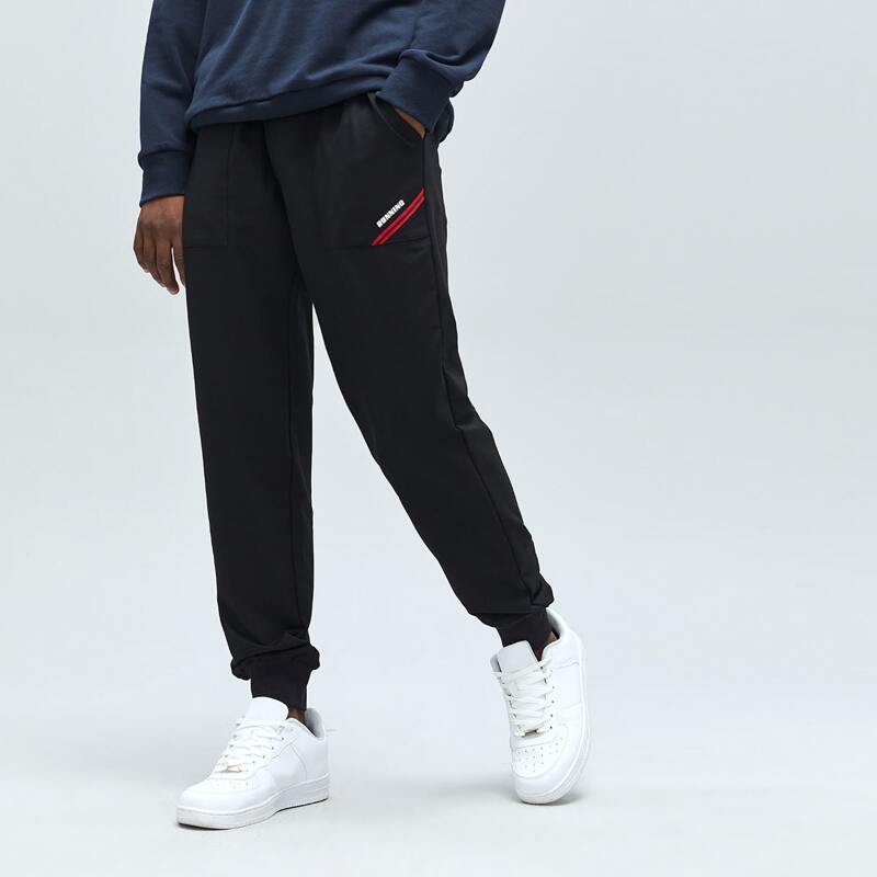 

Guys Letter & Striped Sport Pants, Black