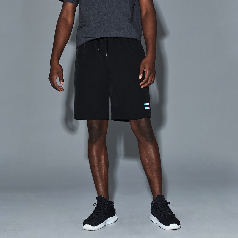 

Guys Reflective Stripe Sports Shorts, Black