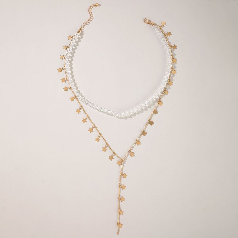 

Star & Crystal Decor Y-lariat Necklace, Multicolor
