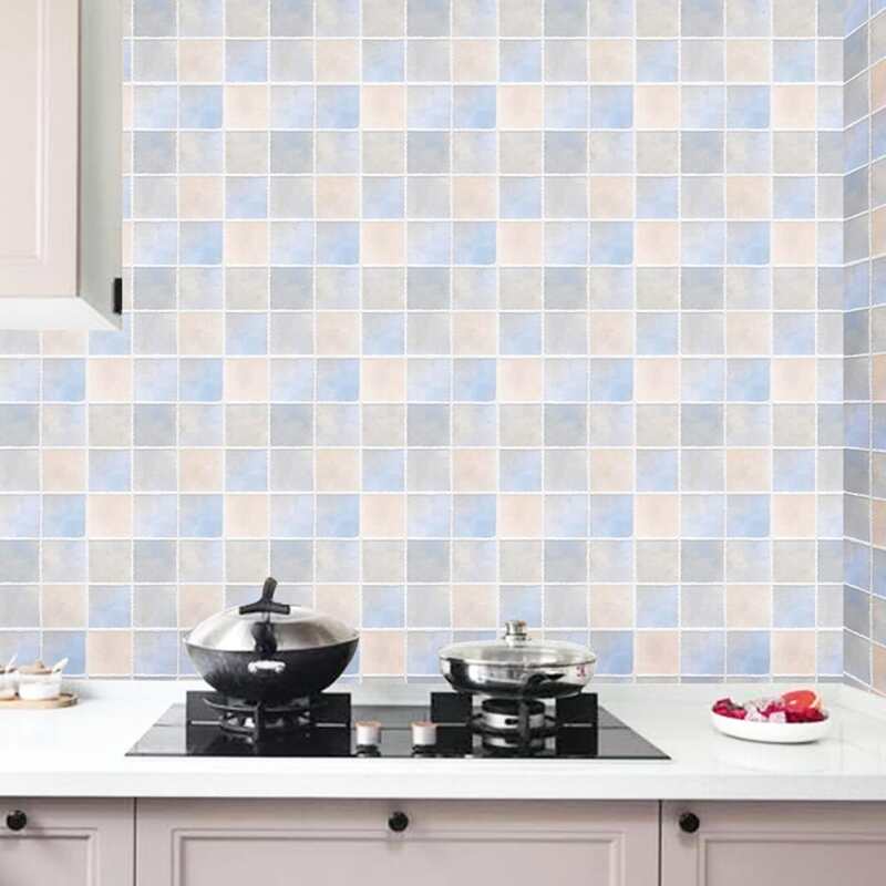 

1pc Mosaic Tile Wall Sticker, Multicolor