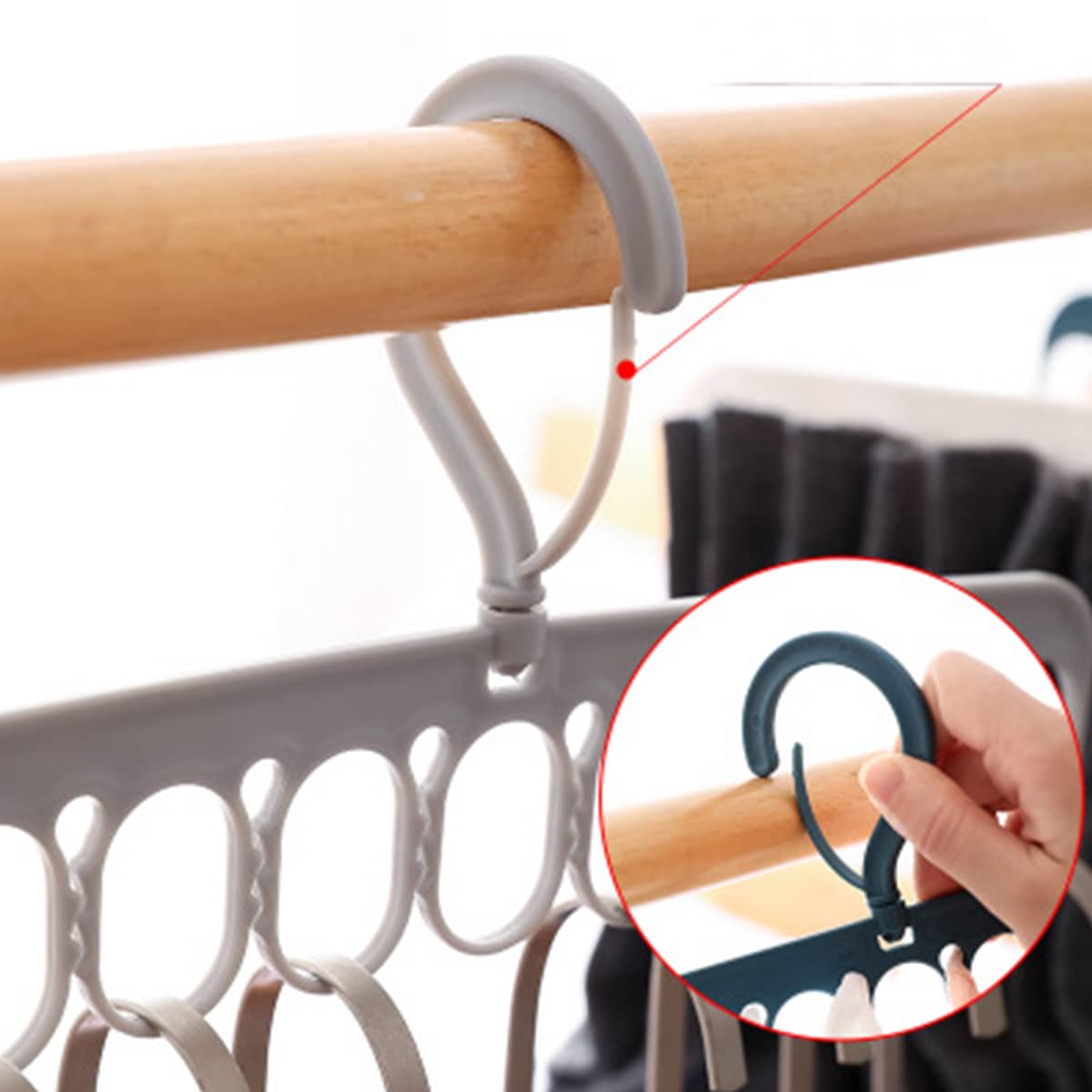 

1pc Random Multifunctional 9 Hole Hanger, Multicolor