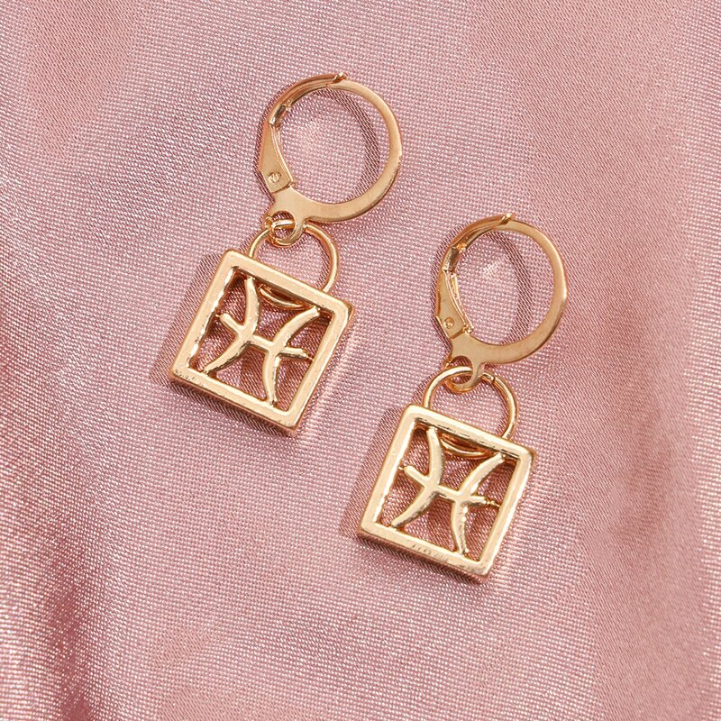 

Constellation Pisces Drop Earrings, Gold