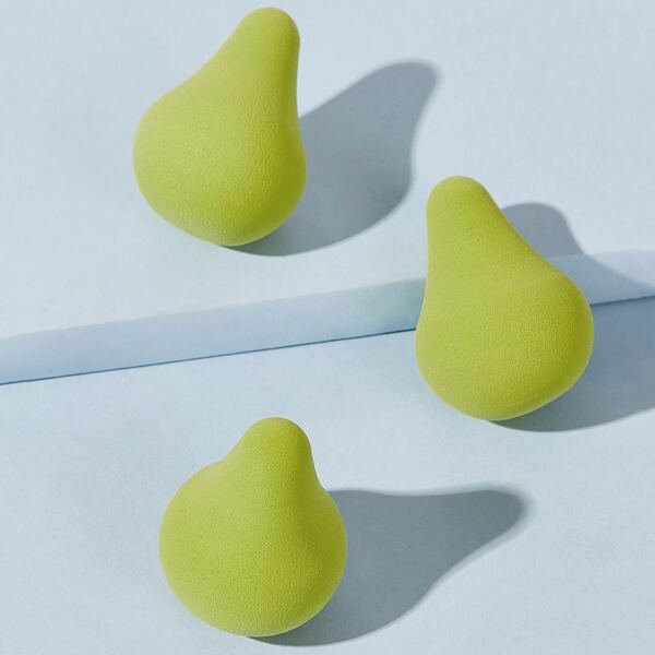 

3pcs Avocado Shaped Sponge, Green