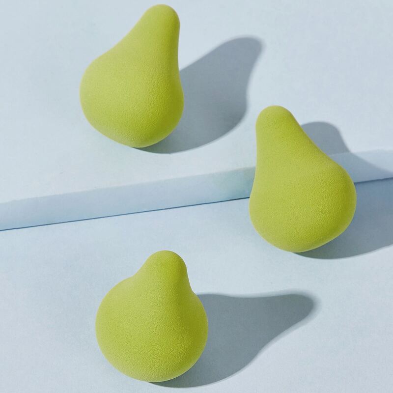 

3pcs Avocado Shaped Sponge, Green