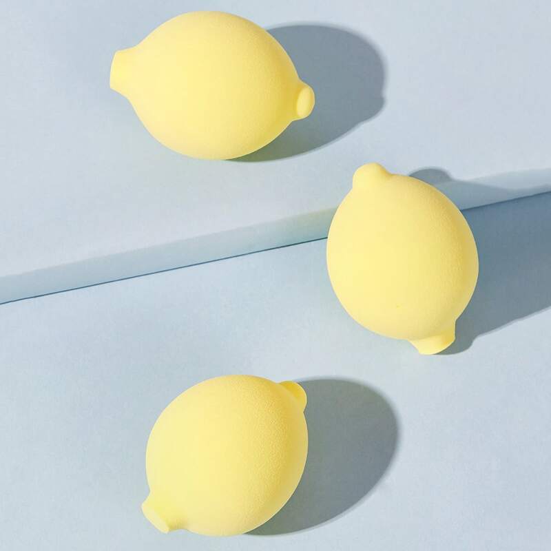 

3pcs Lemon Shaped Sponge, Yellow