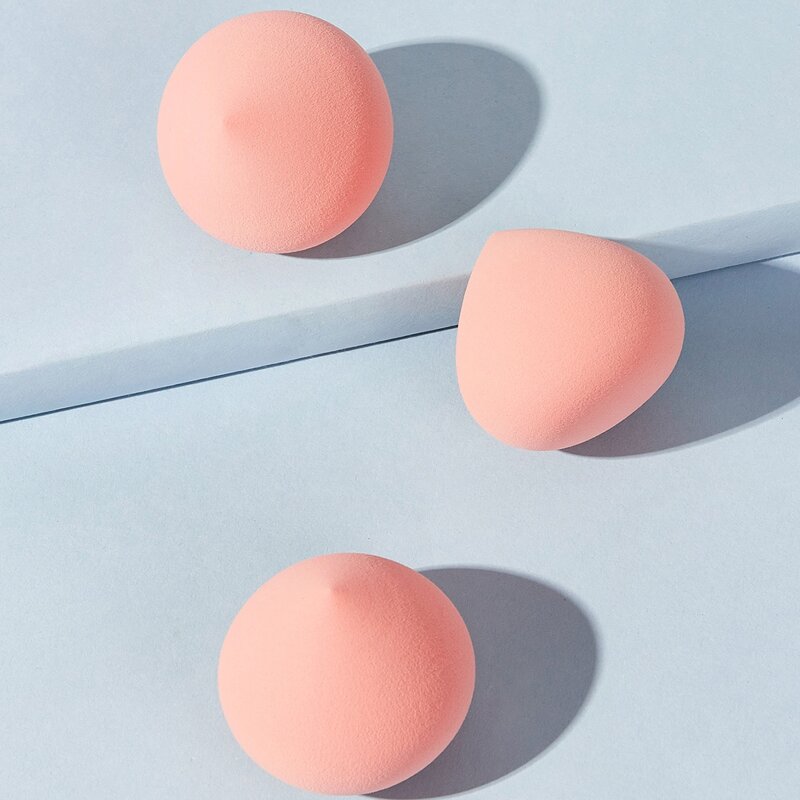 

3pcs Peach Shaped Sponge, Pink
