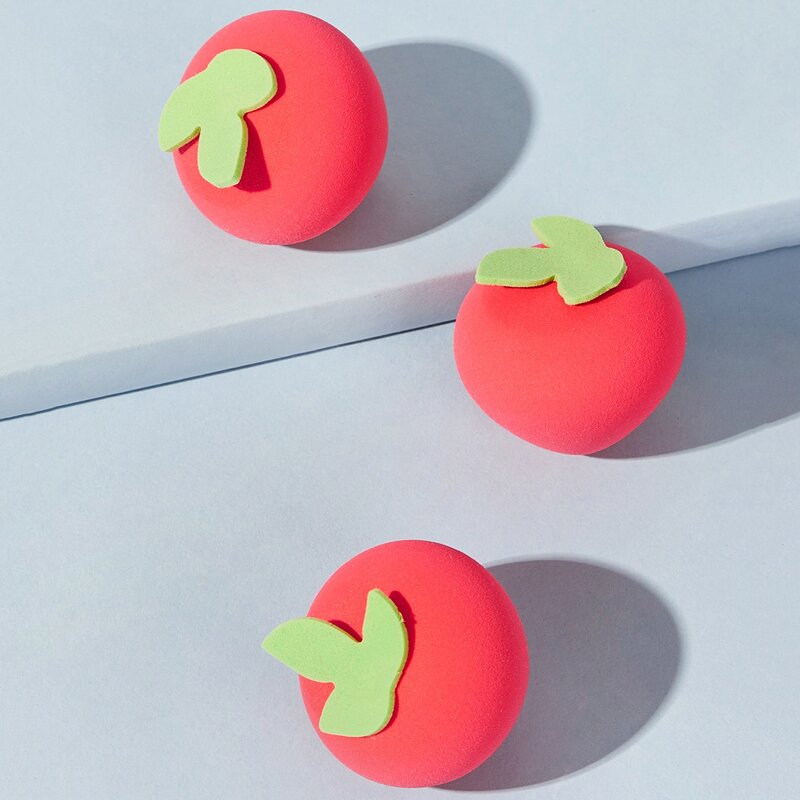 

3pcs Strawberry Shaped Sponge, Watermelon pink