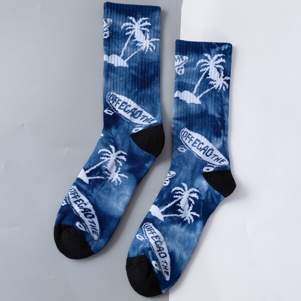 

Men Letter Graphic Socks, Multicolor