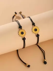 Vòng tay dây hoa 2 mảnh - Nhiều màu - Xem 1