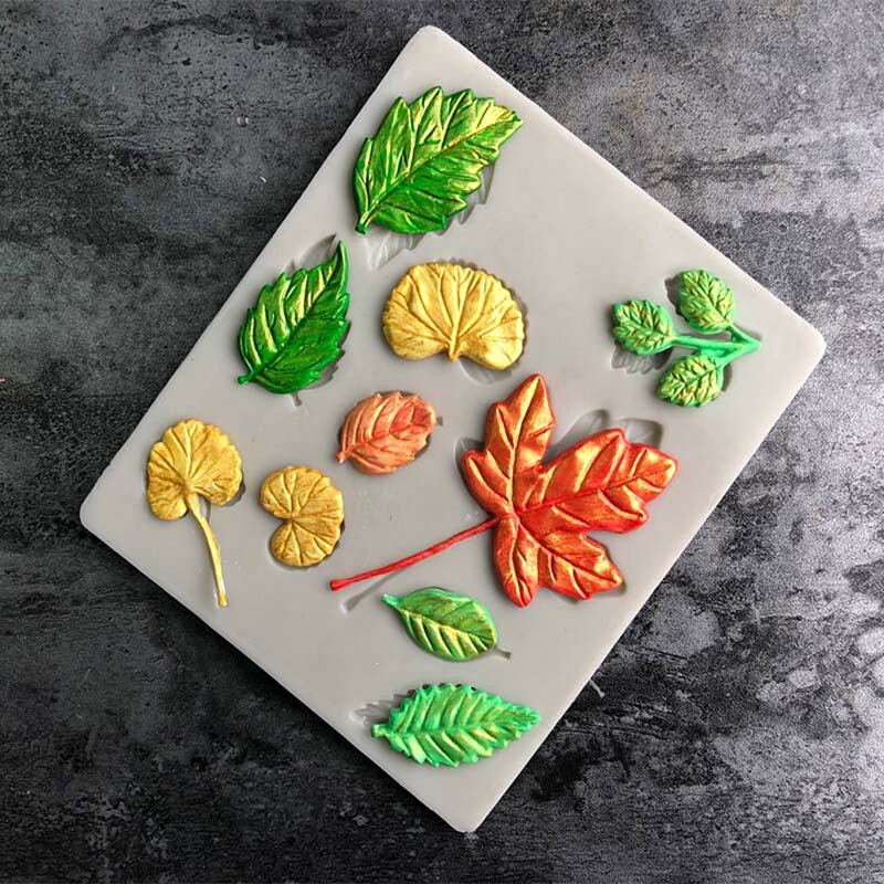 

1pc Leaf Shaped Silicone Mold, White