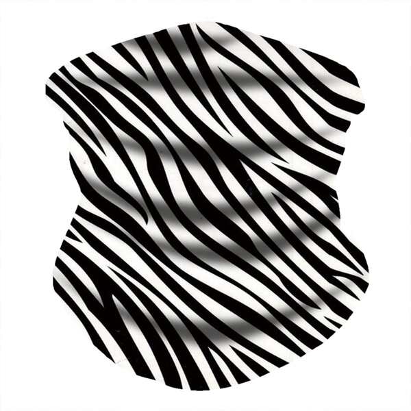 

Zebra Stripe Pattern Sun Protection For The Face, Black and white