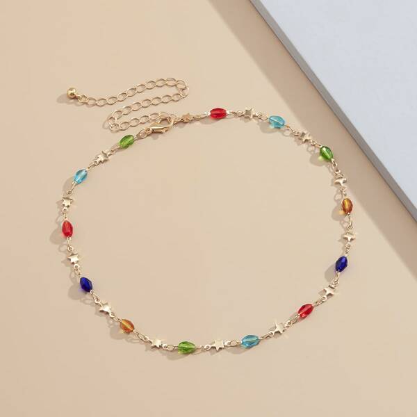 

Crystal Decor Necklace, Multicolor