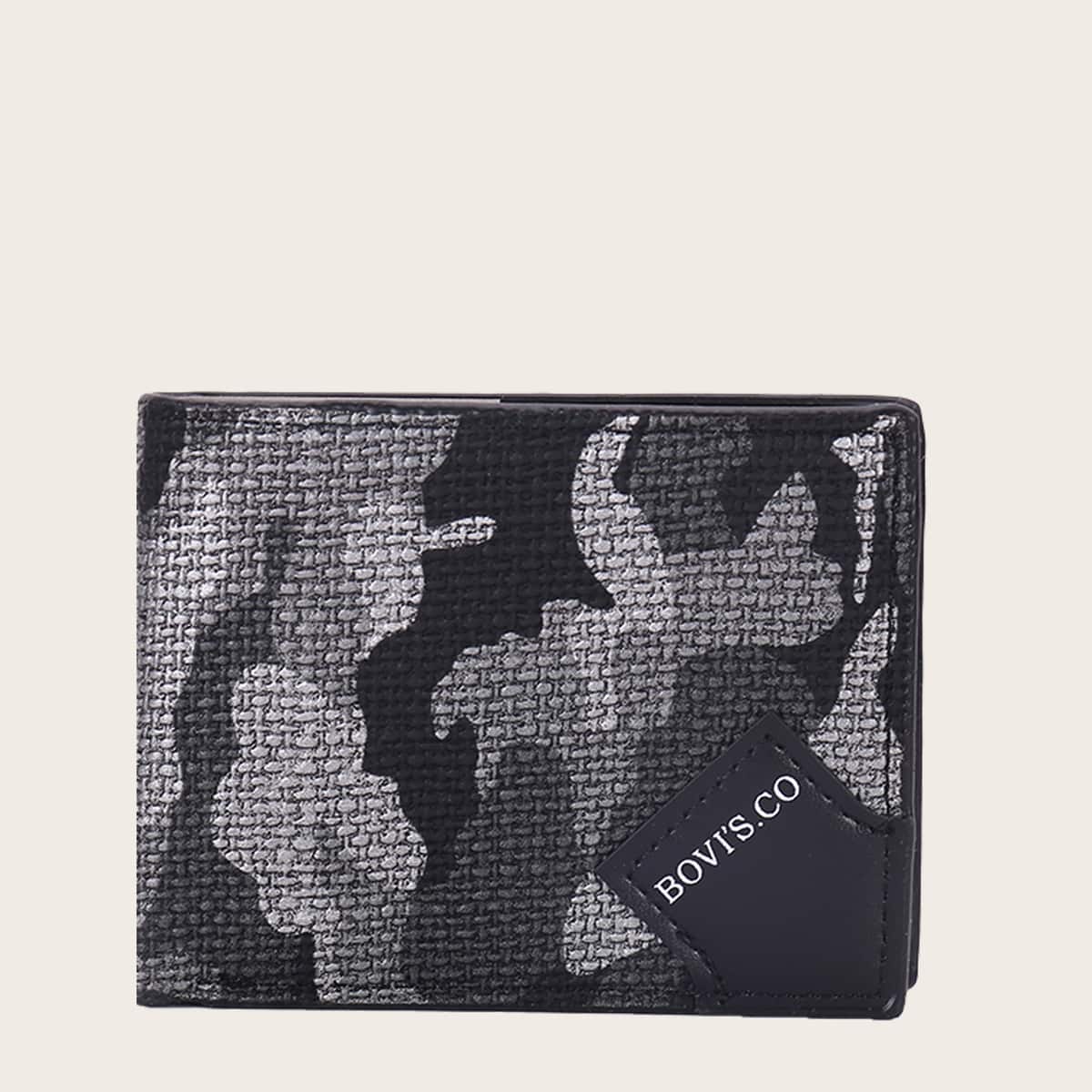 

Guys Color Block Wallet, Black and white