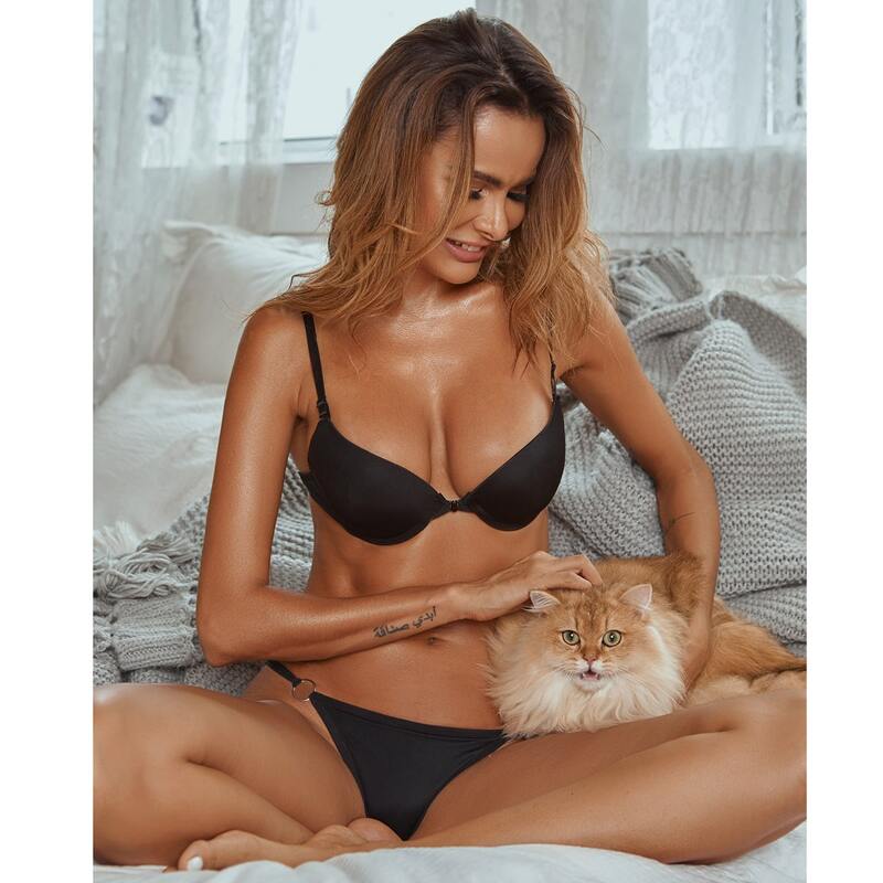

Ring Linked Underwire Lingerie Set, Black