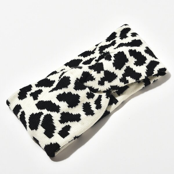 

Two Tone Twist Headband, Black and white