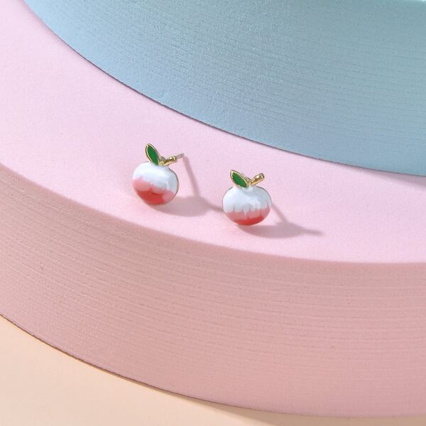 

Girls Peach Design Stud Earrings, Multicolor
