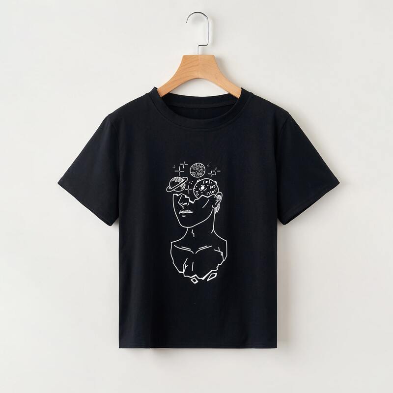 

Space & Figure Graphic Tee, Black
