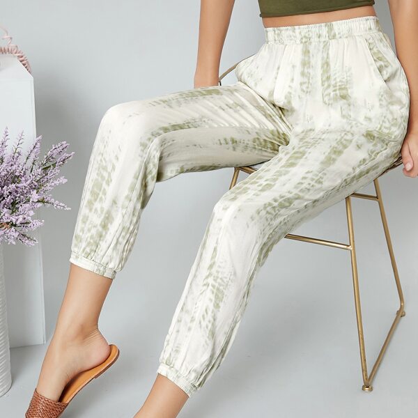 

Tie-Dye Slant Pocket Ankle-Cut Joggers, Multicolor