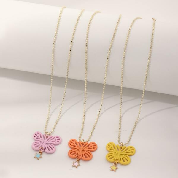 

Toddler Girls Butterfly Charm Necklace, Multicolor