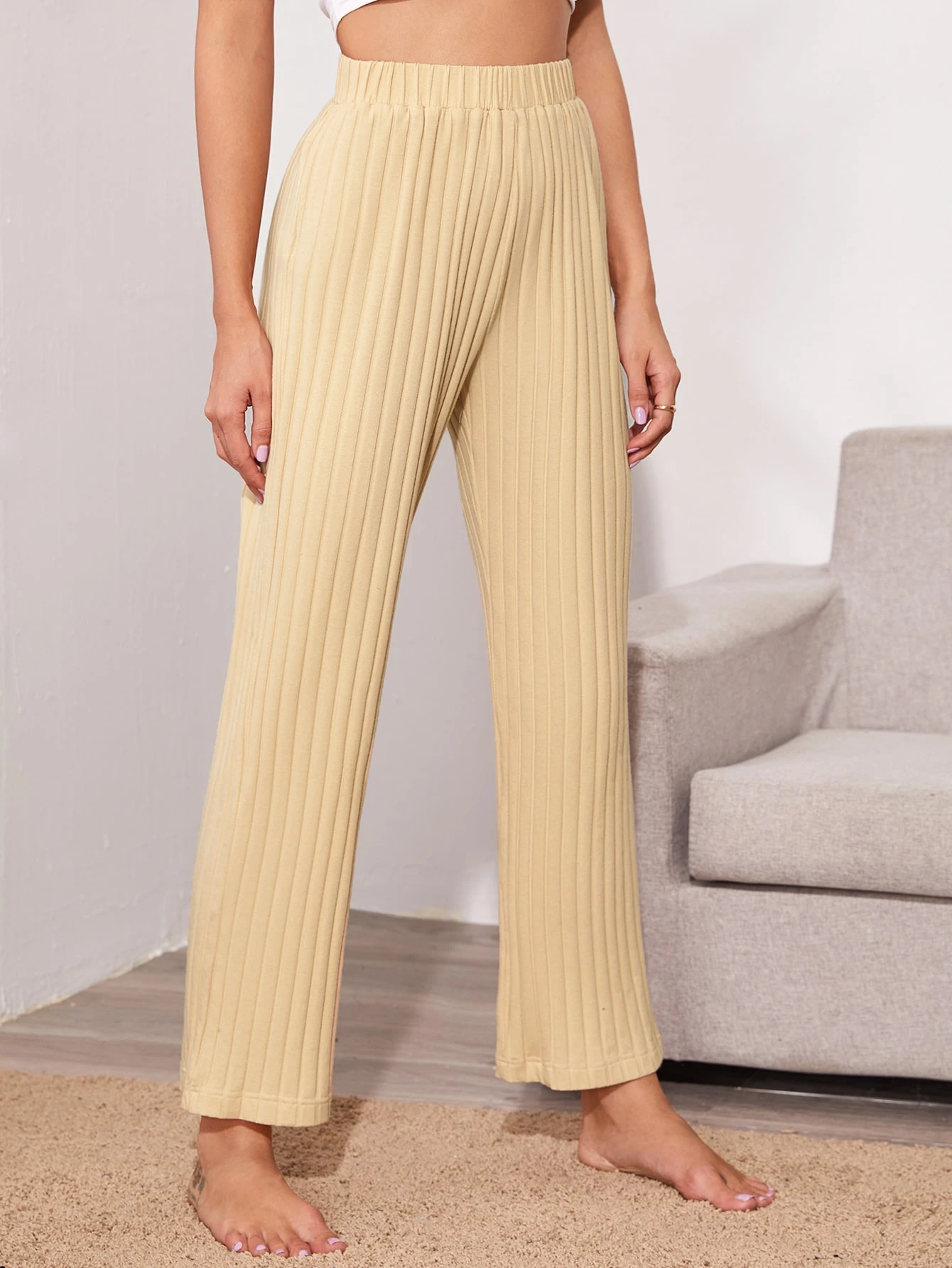 Rib knit lounge pants clearance