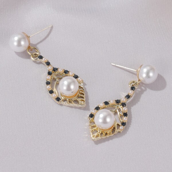 

Faux Pearl Drop Earrings, Multicolor