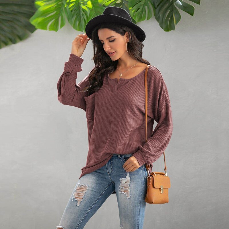 

Solid Pocket Front Oversized Tee, Redwood