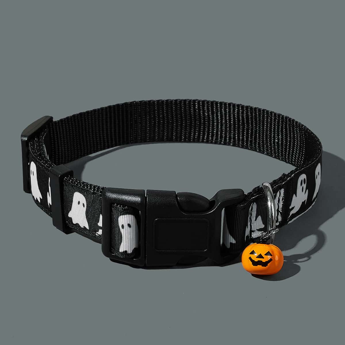 

1pc Dog Halloween Pattern Collar, Black
