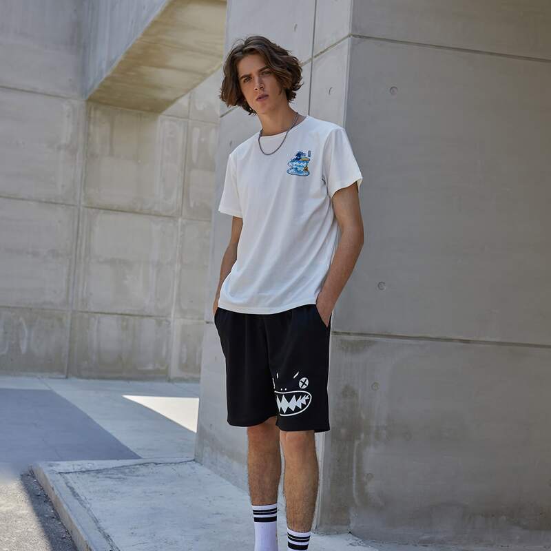 

ROMWE X Vincenttrinidadart Guys Cup Graphic Tee, White