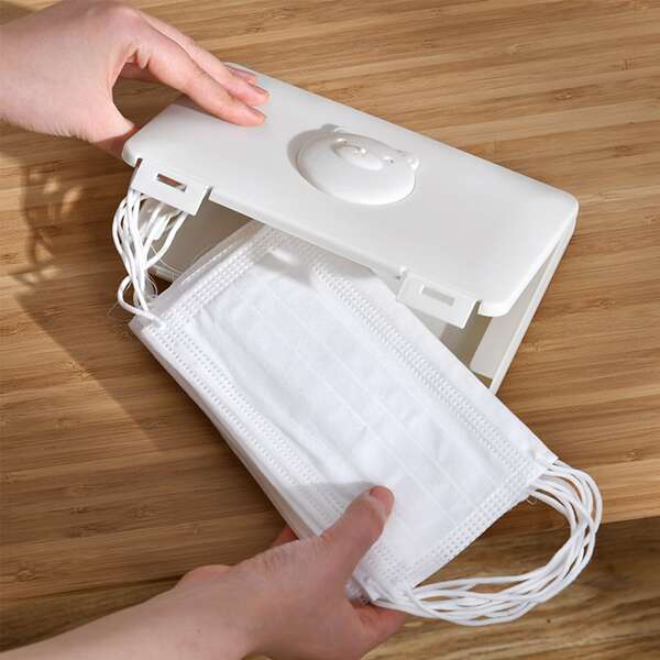 

1pc Random Color Face Cover Storage Box, White