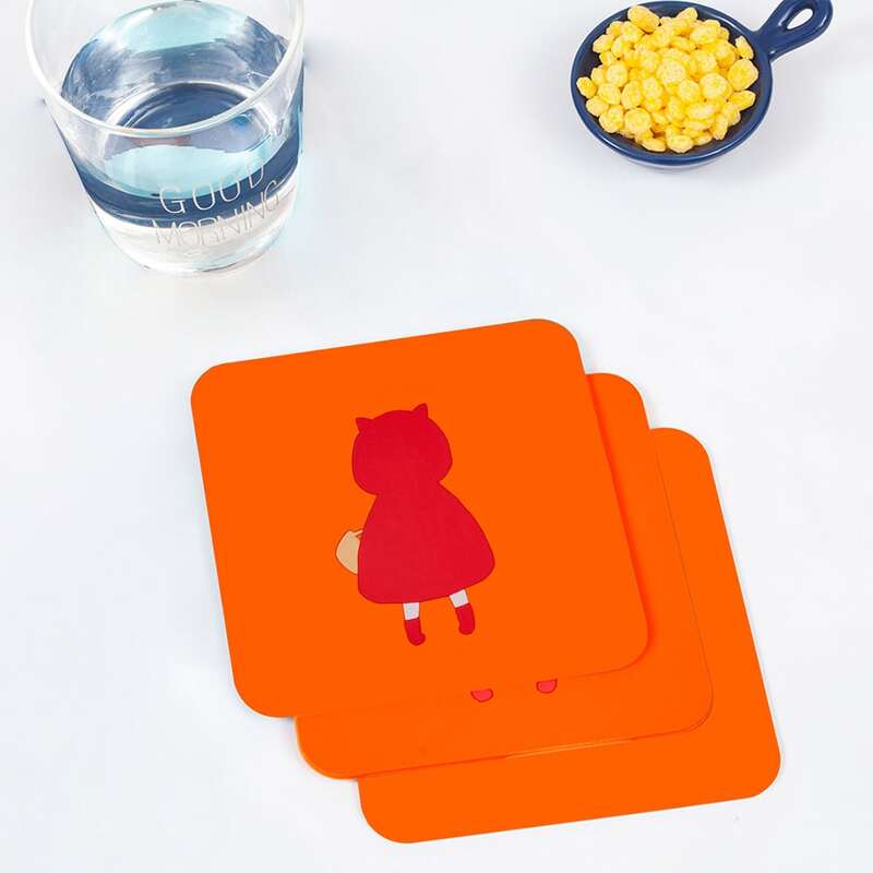 

1pc Cartoon Graphic Silicone Coaster, Multicolor