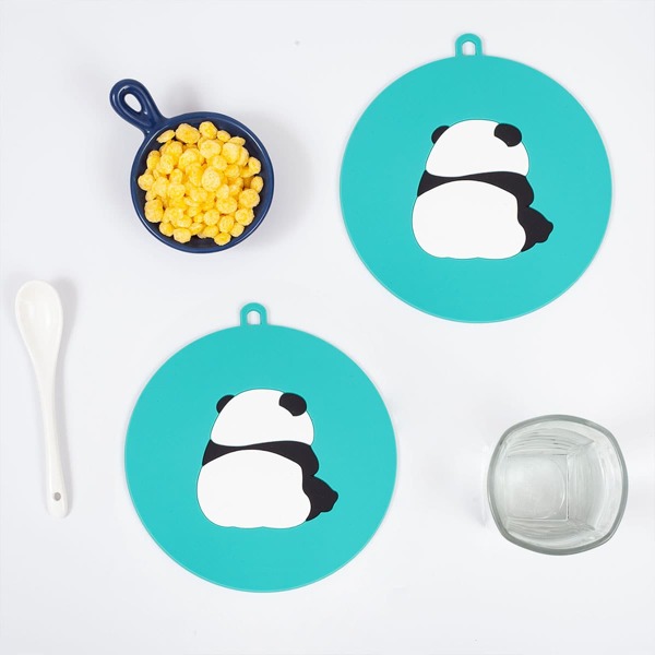 

1pc Cartoon Panda Print Silicone Coaster, Multicolor