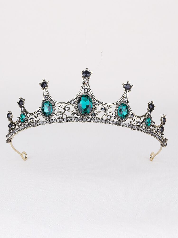 Gemstone Decor Crown Hair Accessory