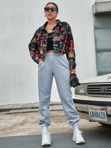 Muchica All Over Print Button Front Jacket - Multicolor - View 5