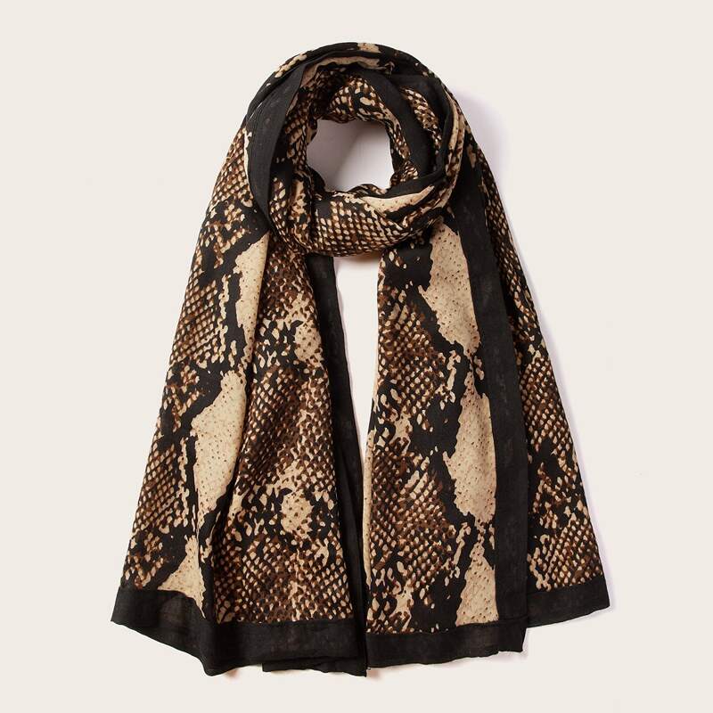 

Snakeskin Pattern Scarf, Multicolor