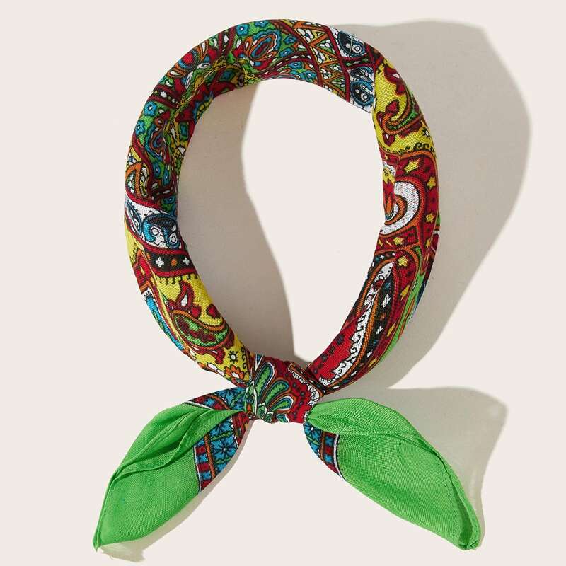 

Paisley Pattern Bandana, Green