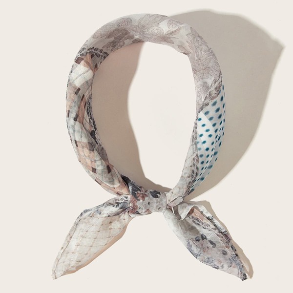 

Patchwork Pattern Bandana, Multicolor
