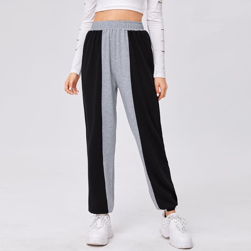 

Colorblock Elastic Waist Sweatpants, Multicolor