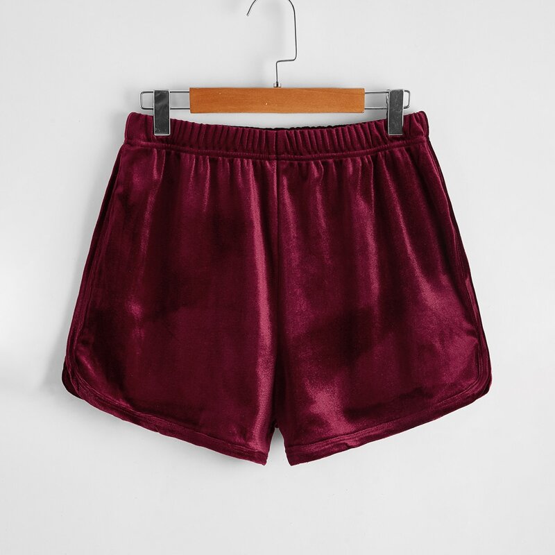 

Velvet Solid Shorts, Maroon