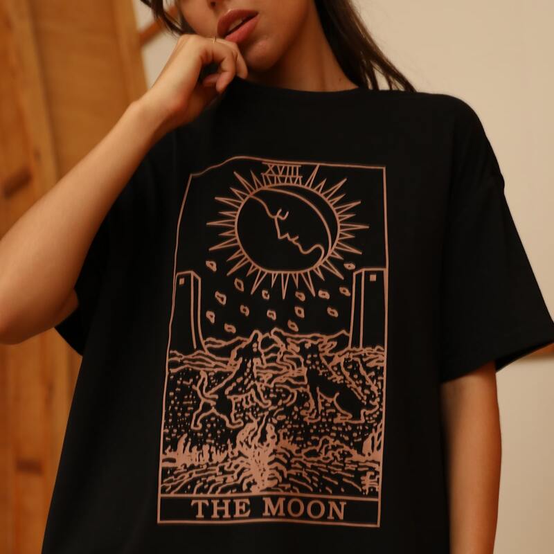 

Graphic Oversized Tee, Black