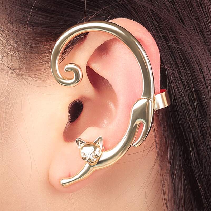 

1pc Cat Ear Cuff, Gold